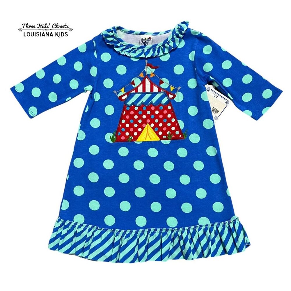 NEW Bailey Boys 2T Circus Tent Appliqué Dress